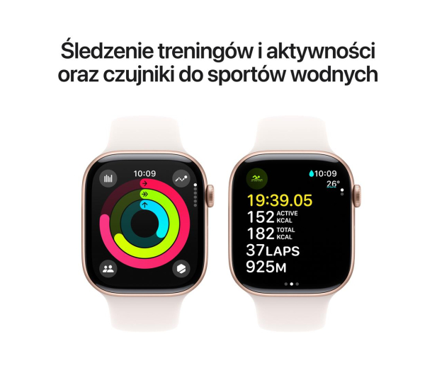 Apple Watch 10 42/Różowe Aluminum/RóżowyPasek Sportowy S/M GPS - 1278087 - zdjęcie 4